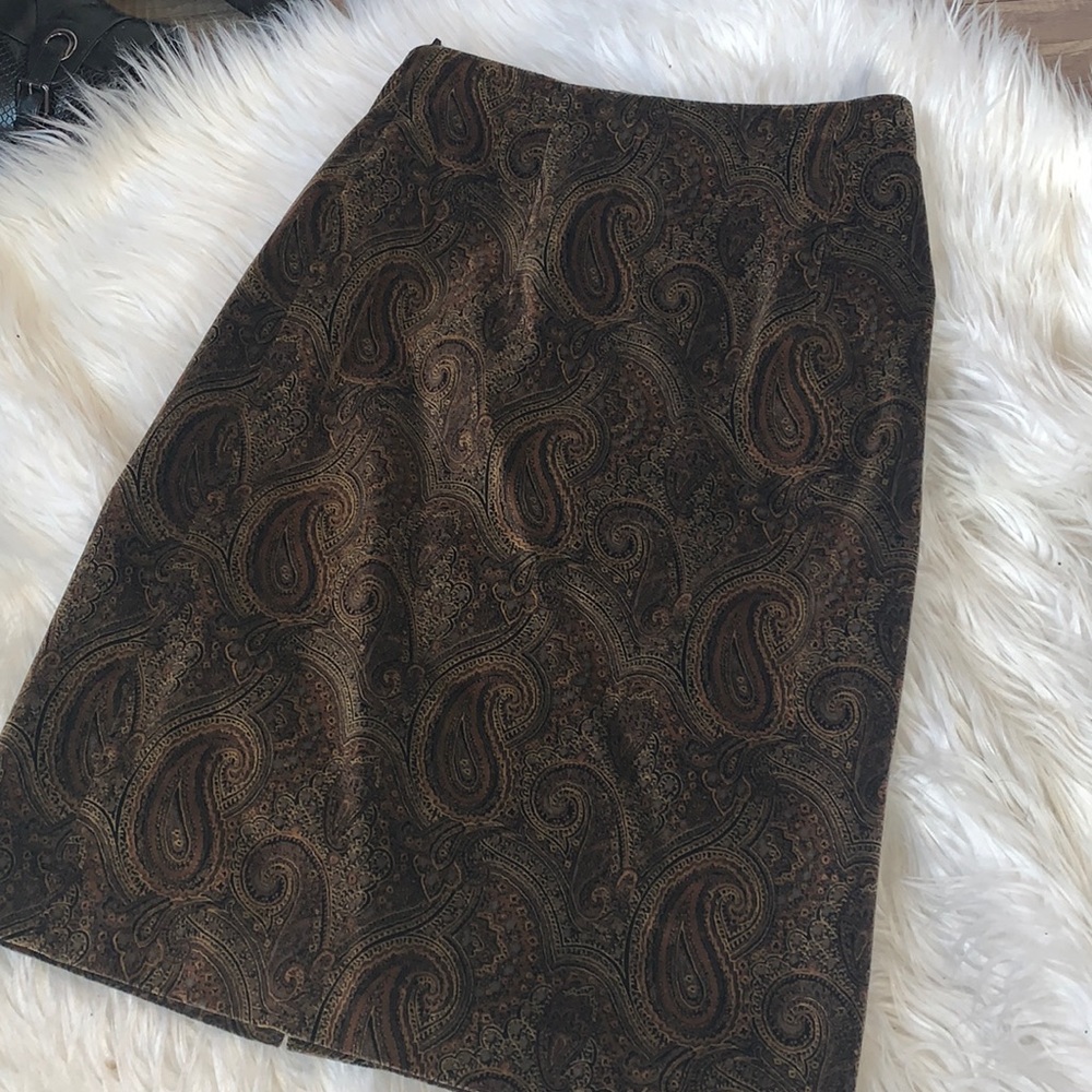Vintage 100 percent rayon pencil skirt